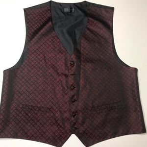 Pronto Uomo Maroon Black Vest size XL